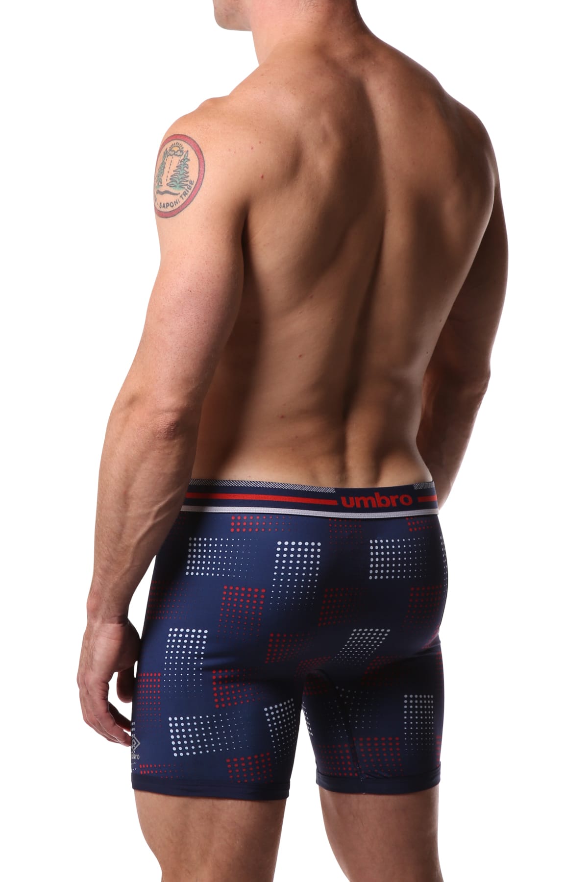 Umbro Red/Navy Dots Performance Boxer Brief