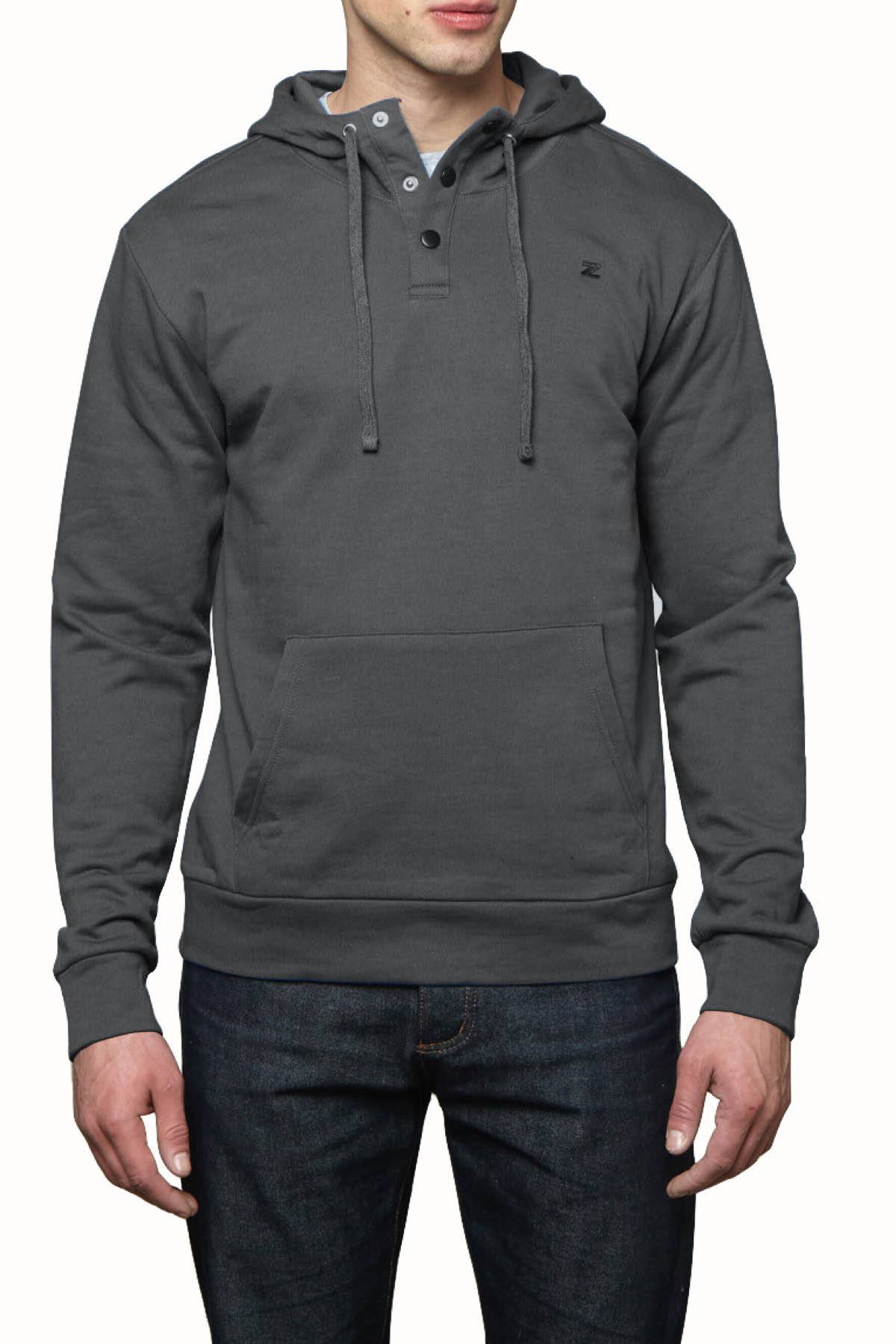 Zutoq Dark Grey Zunked Hooded Sweatshirt