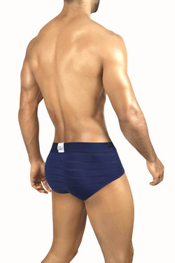 PPÜ Navy-Blue Stripe Microfiber Contour-Pouch Brief thumbnail 3