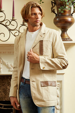 P.O.V. Tan Canvas Pablo Blazer thumbnail 3