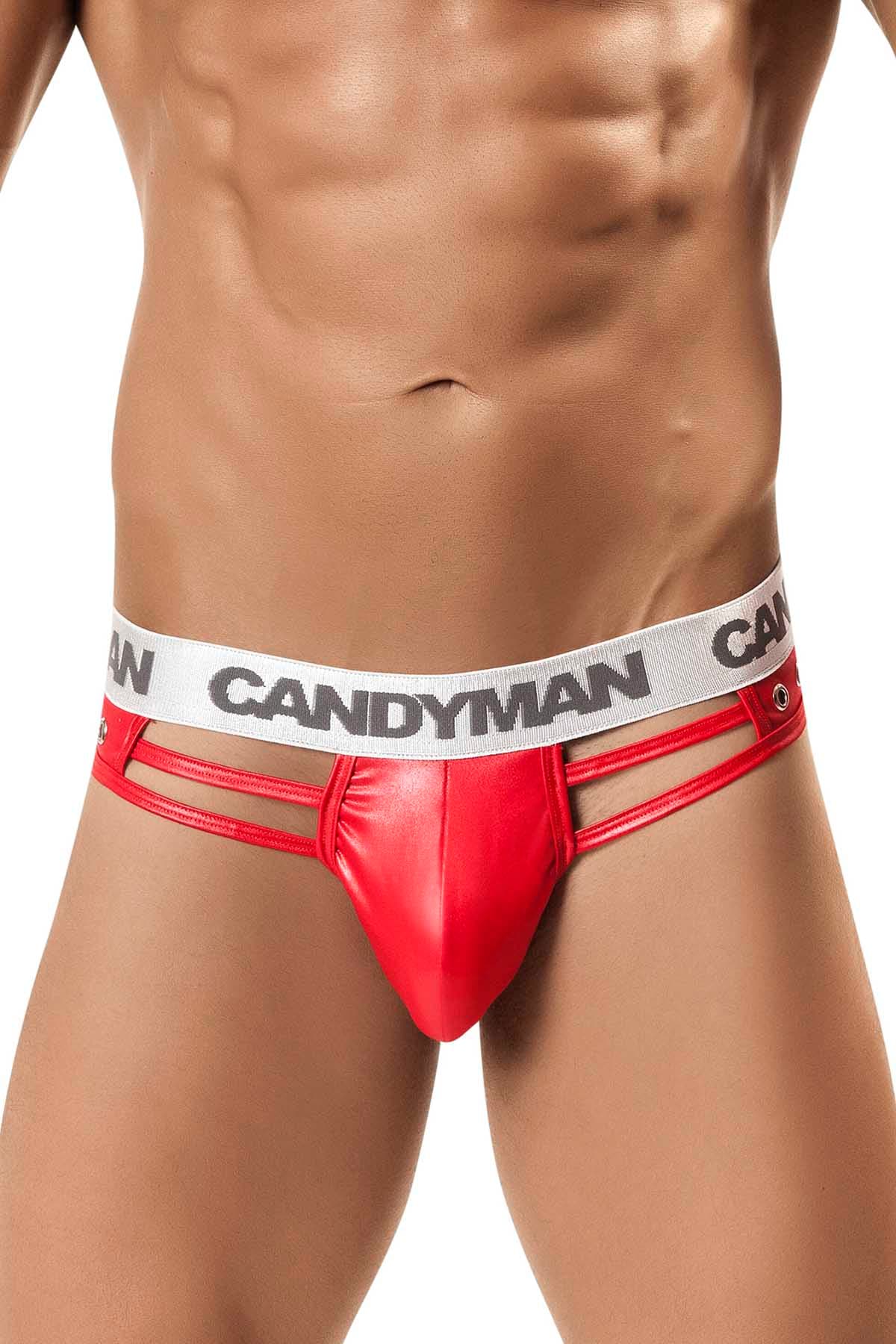Candyman Red Shiny String Thong