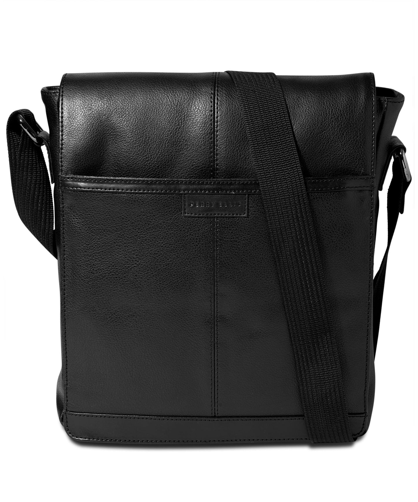 Perry Ellis Northsouth Leather Cross Body Bag Black One Size