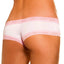 Baci White Microfiber Boyshort with Pink Lace Trim