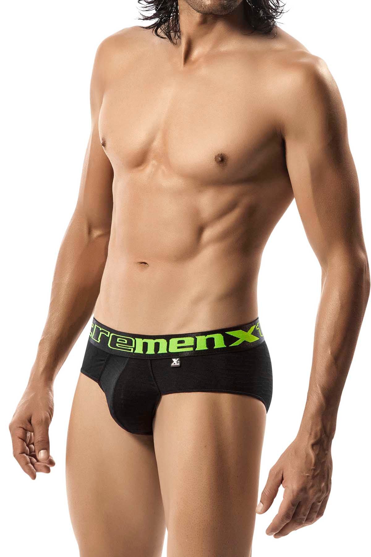 Xtremen Black Microfiber Jacquard Brief