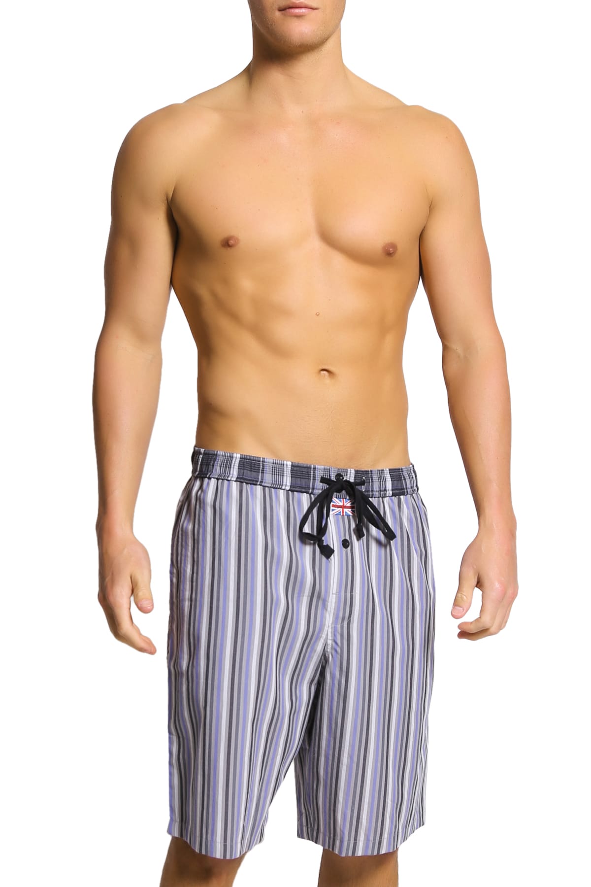 English Laundry Grey Stripe Drawsting Short