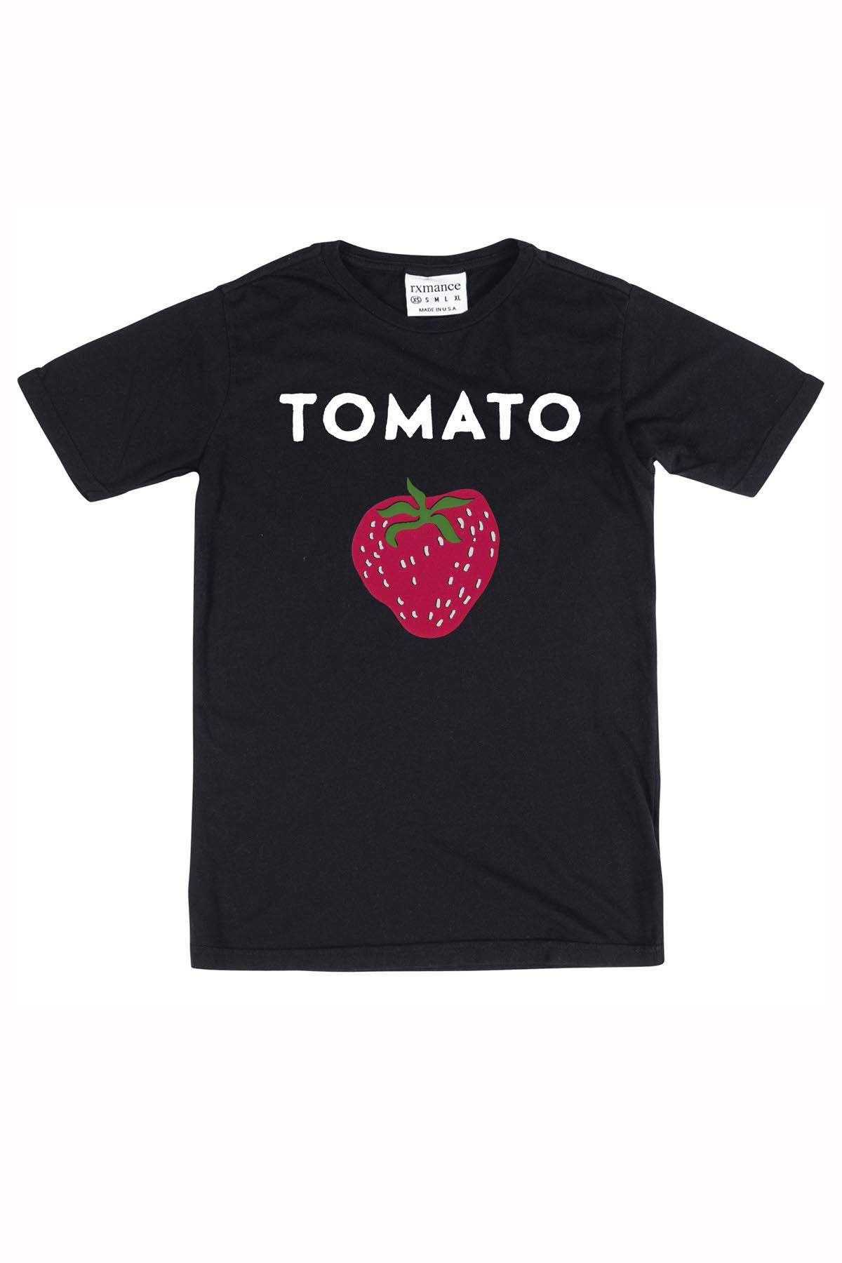Rxmance Unisex Black Tomato Crew Tee