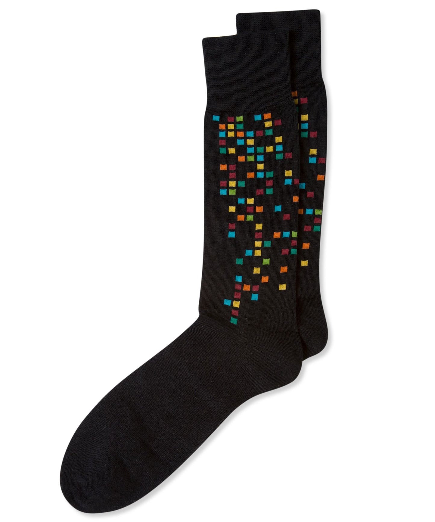 Alfani Socks Spectrum Pattern Spectrum Logo Black 7-12