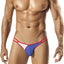 PPÜ Blue/White/Red Double-String Thong