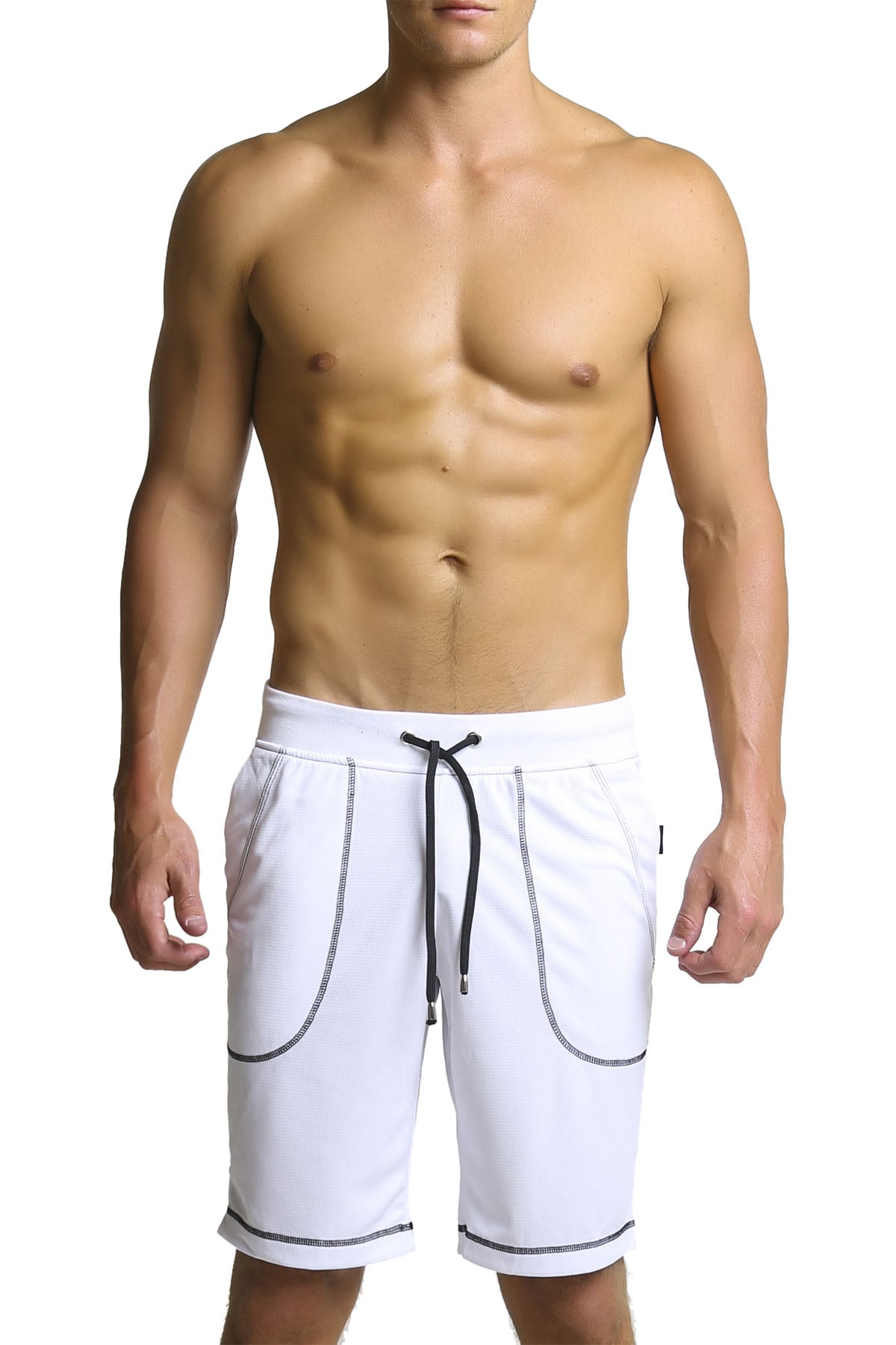 Whittall & Shon White Long Gym Short