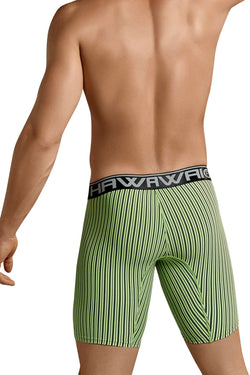Hawai Black & Lime Green Stipe Boxer thumbnail 2