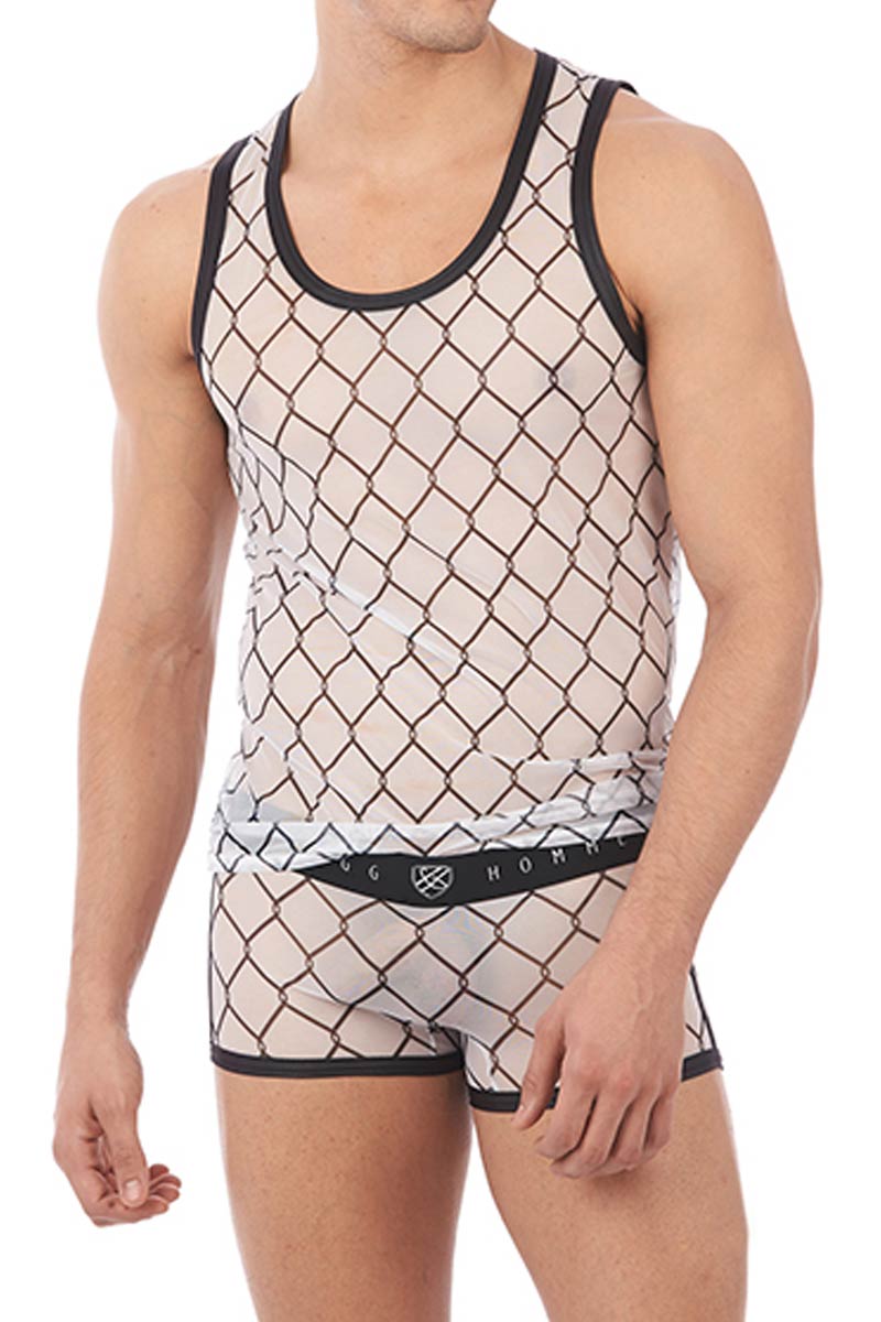 Gregg Homme White Wired Mesh Tank Top