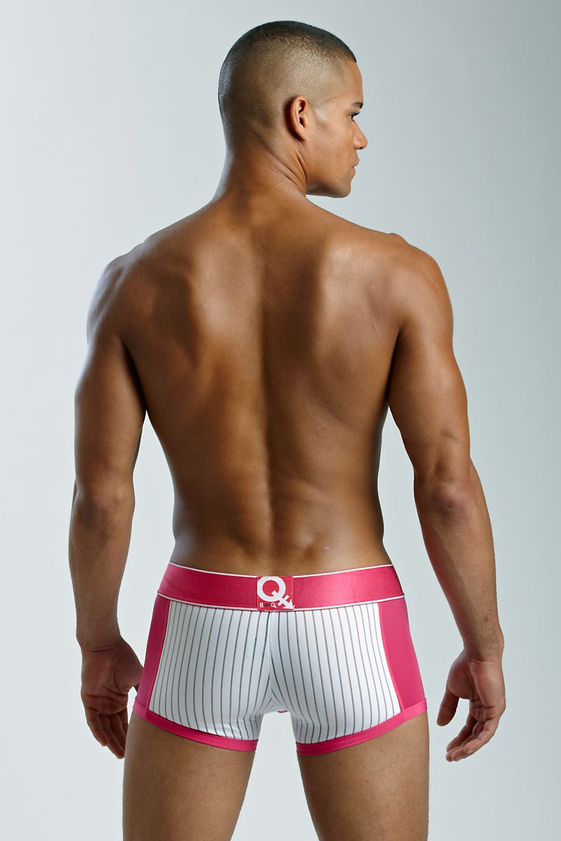 BodyQ Hot Pink & White Sheer Stripe Trunk