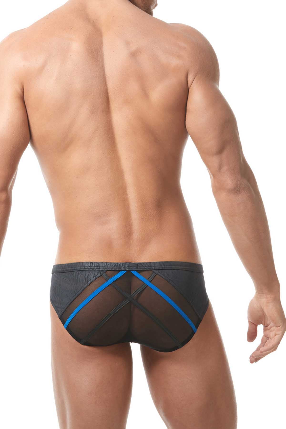 Gregg Homme Black X-OTIK Italian Mesh C-Ring Brief