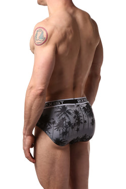 2(X)IST Black/White Sunset Palm Trees Graphic Modal No-Show Brief thumbnail 2