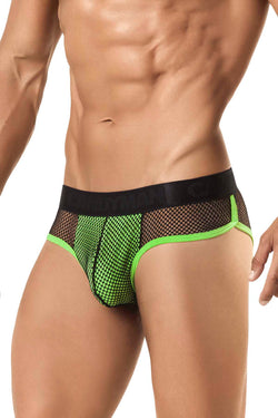 Candyman Neon Green & Black Fishnet Brief thumbnail 1
