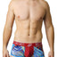Light Blue & Red Bamboo Trunk