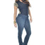 Apsara Blue Dark-Wash Jewel Front-Pocket Jean