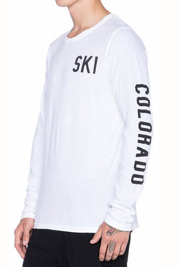 Rxmance Unisex White Ski Long Sleeve Tee thumbnail 1