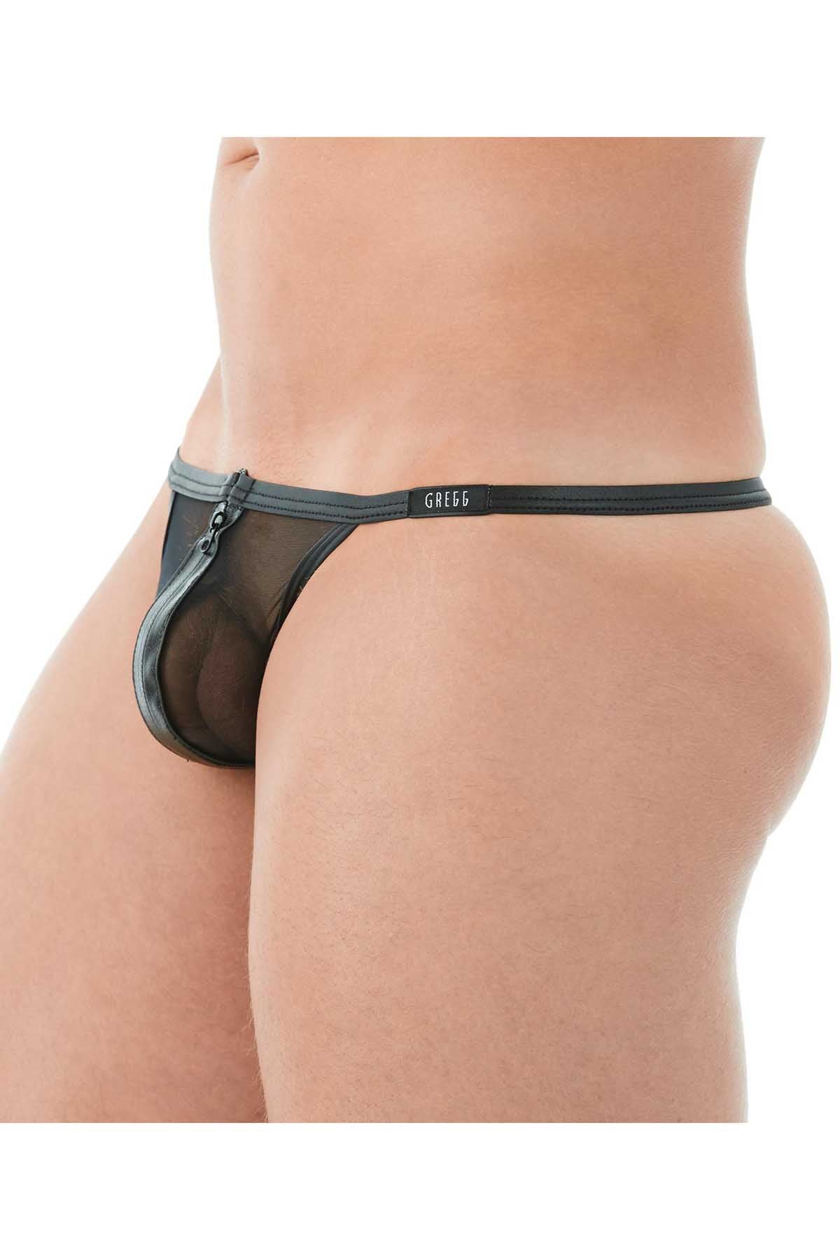 Gregg Homme Black Break-In Zipper Mesh String