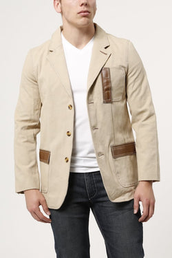 P.O.V. Tan Canvas Pablo Blazer thumbnail 1