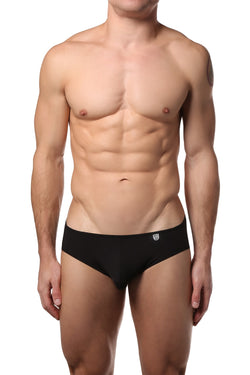 Male Basics Black Microfiber Crossed Bikini thumbnail 1