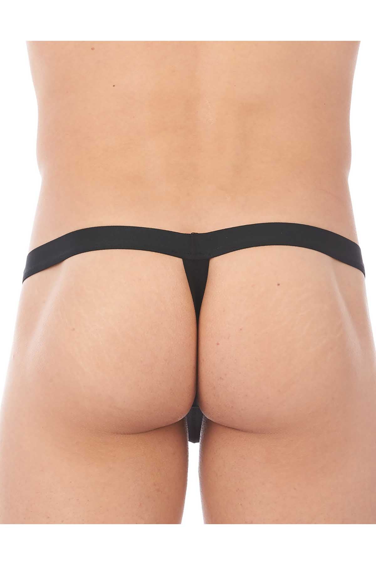 Gregg Homme Black Chaser C-Ring Detachable Pouch Thong