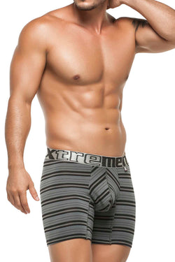 Xtremen Grey Thin Stripes Boxer Brief thumbnail 2