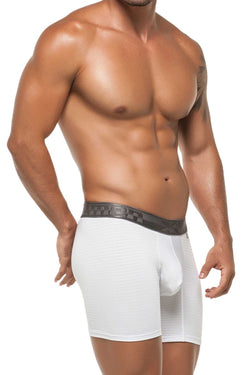 XTREMEN White Sheer Pin-Stripe Microfiber Boxer Brief thumbnail 2