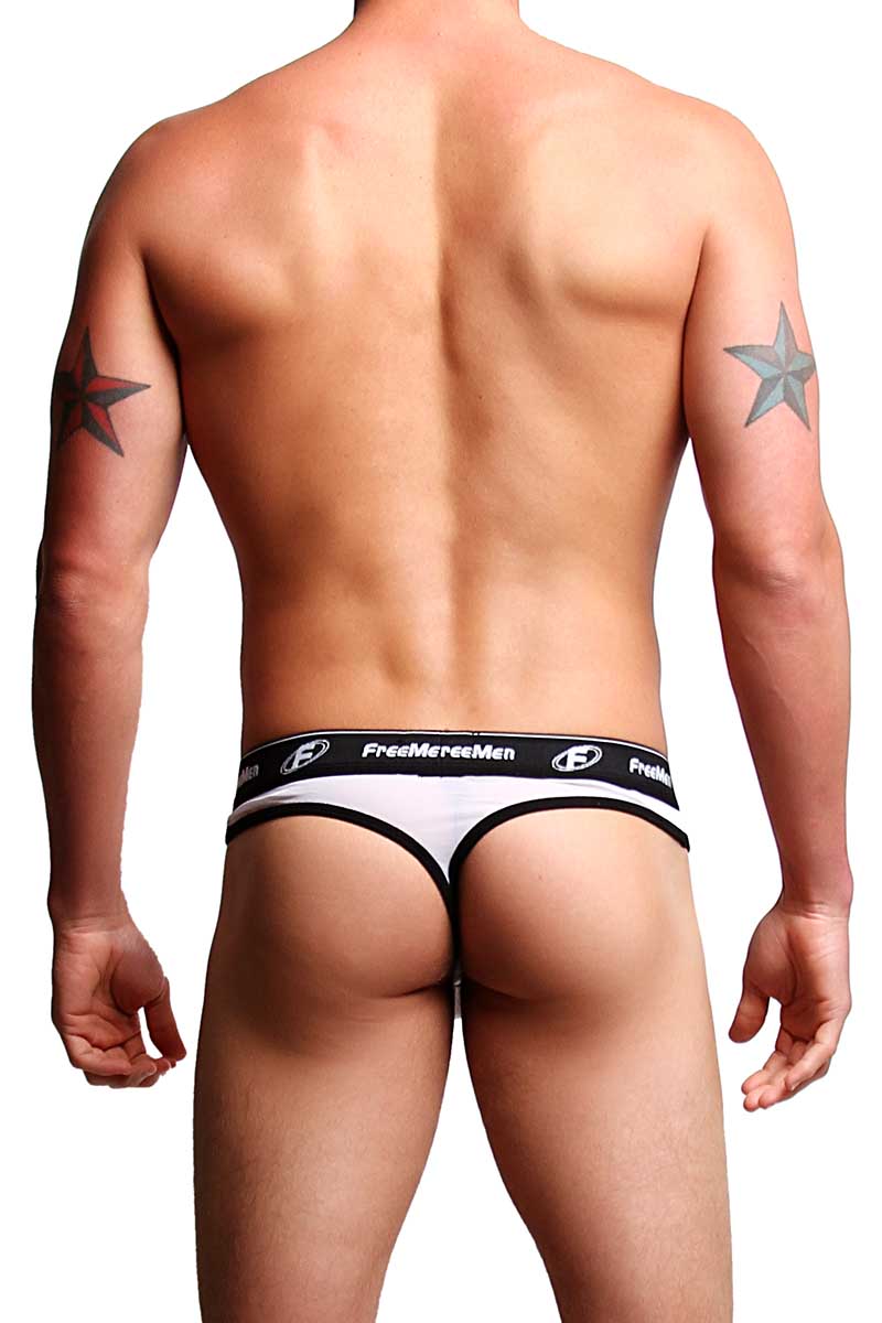 Freemen White C-Ring Mesh Thong