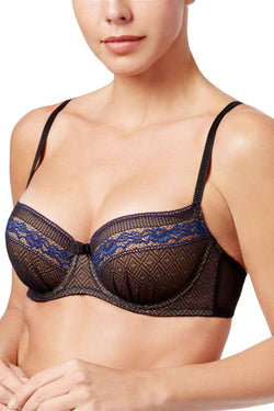 b.tempt'd Black-Night/Dazzling-Blue b.inspired Contour Stretch Bra thumbnail 1