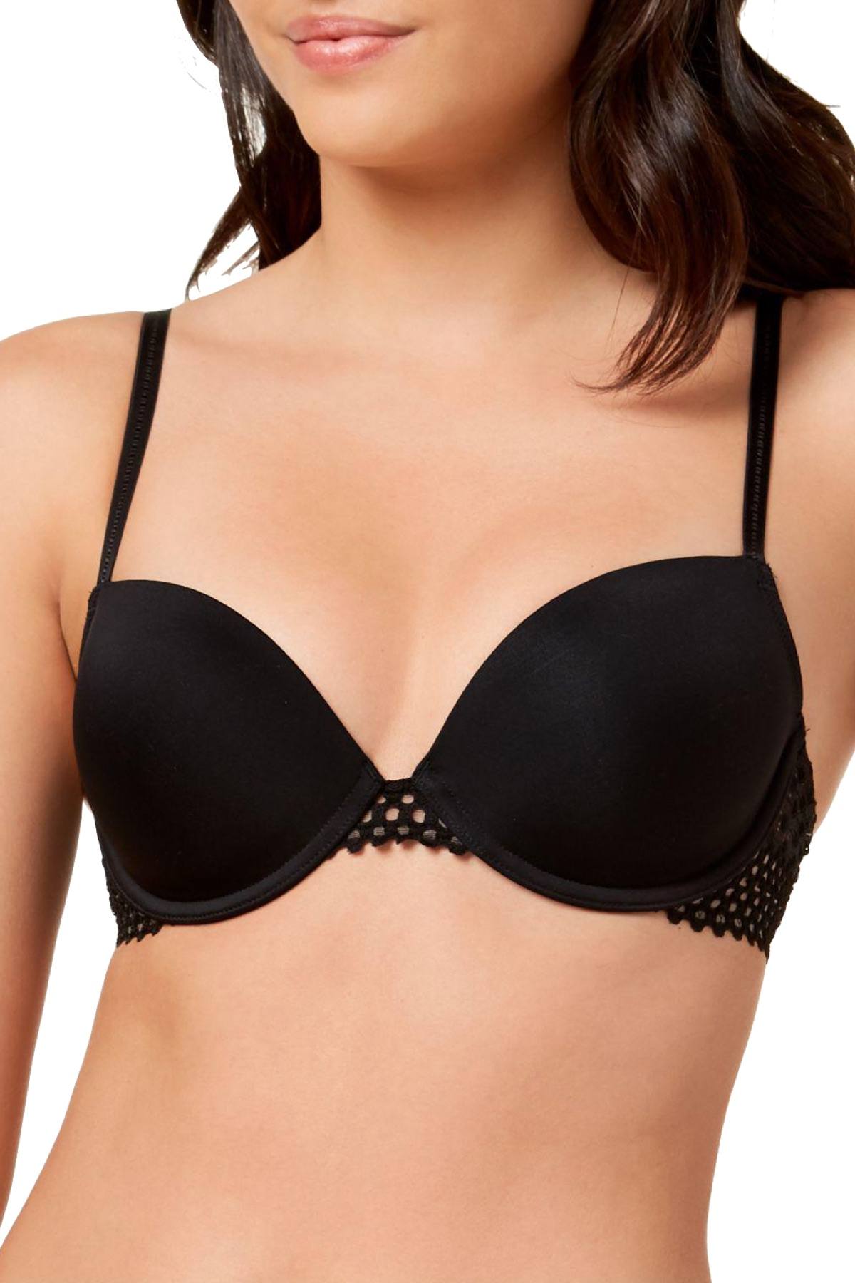 b.tempt'd Black Tied In Dots Underwire Contour Bra