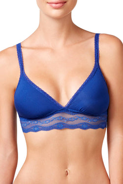 b.tempt'd Marine Blue b.adorable Modal Lace-Trim Bralette thumbnail 2