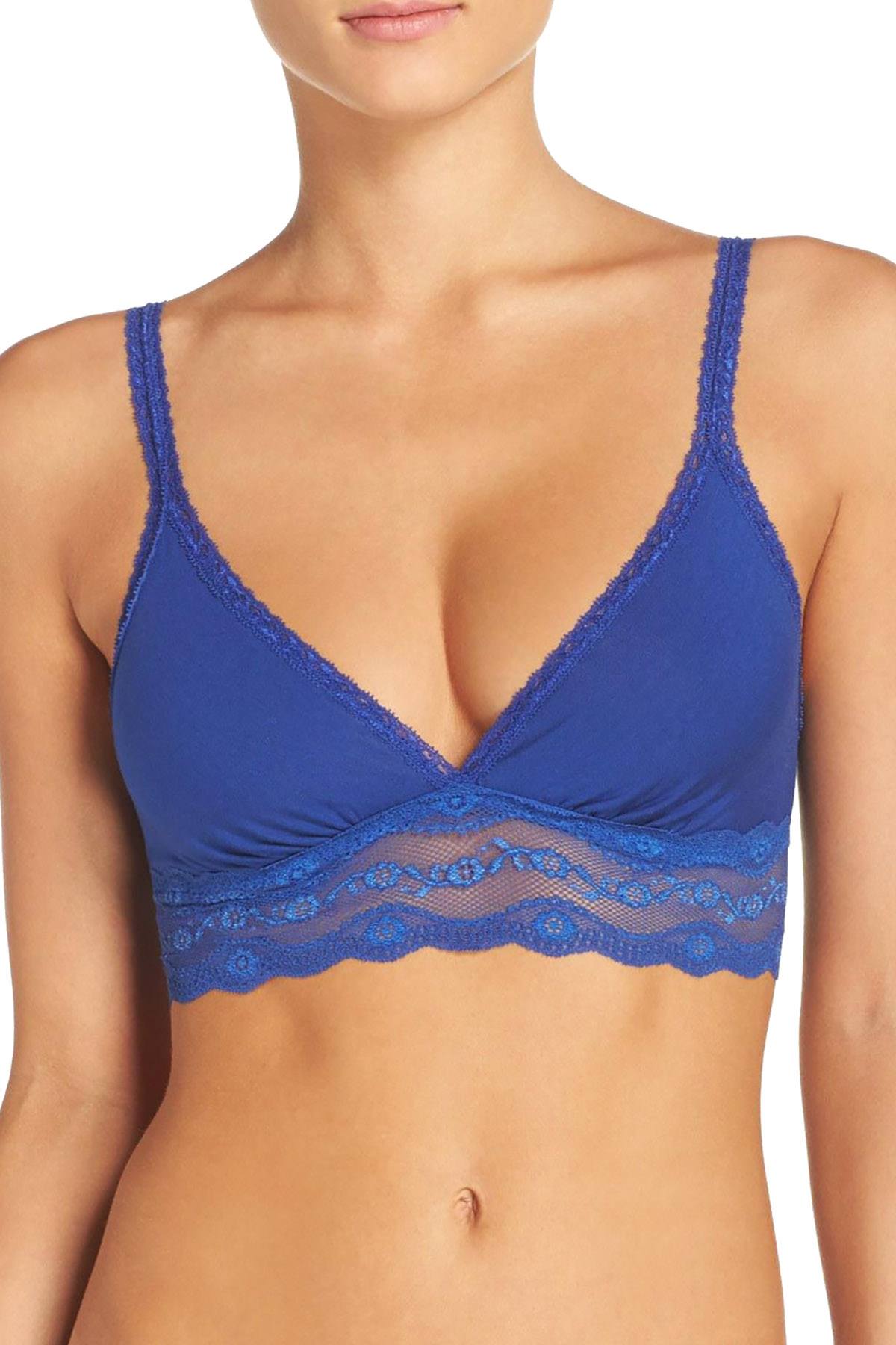 b.tempt'd Marine Blue b.adorable Modal Lace-Trim Bralette
