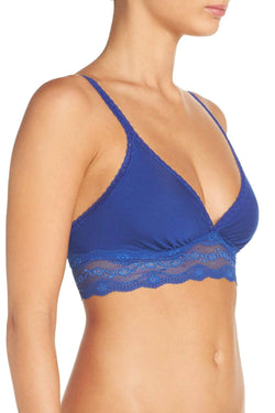 b.tempt'd Marine Blue b.adorable Modal Lace-Trim Bralette thumbnail 3