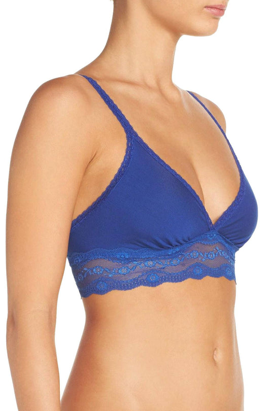b.tempt'd Marine Blue b.adorable Modal Lace-Trim Bralette
