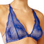 b.tempt'd Marine-Blue b.provocative Lace Front-Closure Racerback Bralette