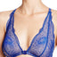 b.tempt'd Marine-Blue b.provocative Lace Front-Closure Racerback Bralette