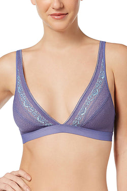 b.tempt'd Marlin/Turquoise b.inspired V-Neck Lace Bralette thumbnail 2