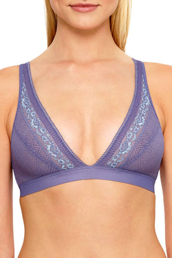 b.tempt'd Marlin/Turquoise b.inspired V-Neck Lace Bralette thumbnail 1