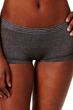 b.tempt'd Night-Black Spectator Striped-Waist Boyshort thumbnail 2