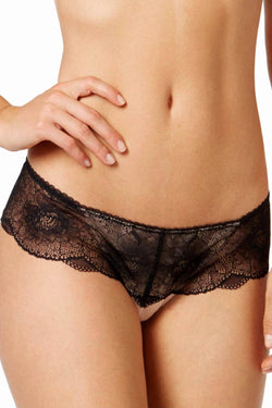 b.tempt'd Night-Black b.provocative Sheer Lace Tanga-Thong thumbnail 4
