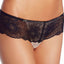b.tempt'd Night-Black b.provocative Sheer Lace Tanga-Thong