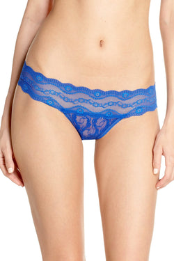 b.tempt'd Surf The Web Blue Lace Kiss Thong thumbnail 2