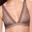 b.tempt'd Taupe-Rose/Smoke-Nude V-Neck Lace Bralette
