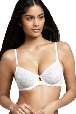 b.tempt'd White Full-Bloom Underwire Bra thumbnail 1