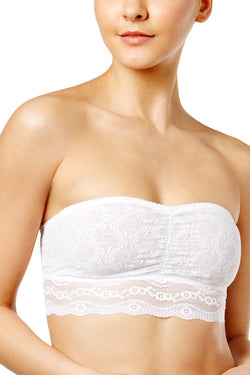 b.tempt'd White Sheer Lace-Kiss Bandeau Bralette thumbnail 4