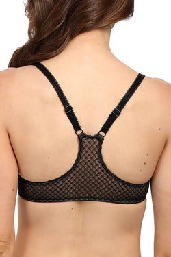 b.tempt'd b.captivating Front Close Racerback Bra in Night Black thumbnail 2
