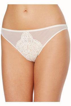 b.tempt'd by Wacoal Vanilla-Ice Ciao Bella Mesh-Lace Thong thumbnail 1