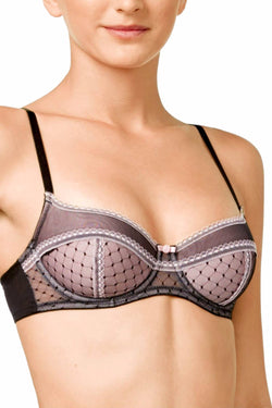 b.temptd Night/Pink-Mist b.amazing Lace-Trim Balconette Bra thumbnail 1