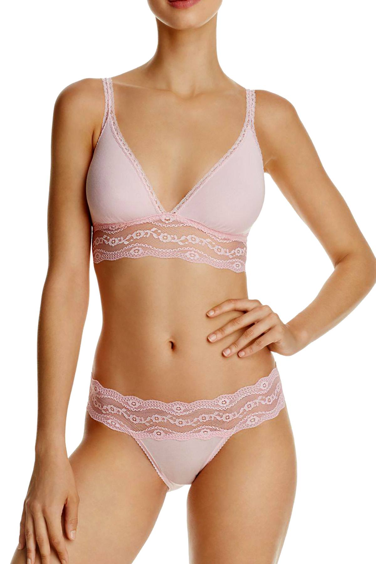 b.temptd Pink-Parfait b.adorable Modal Lace-Trim Bralette